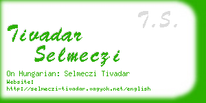 tivadar selmeczi business card